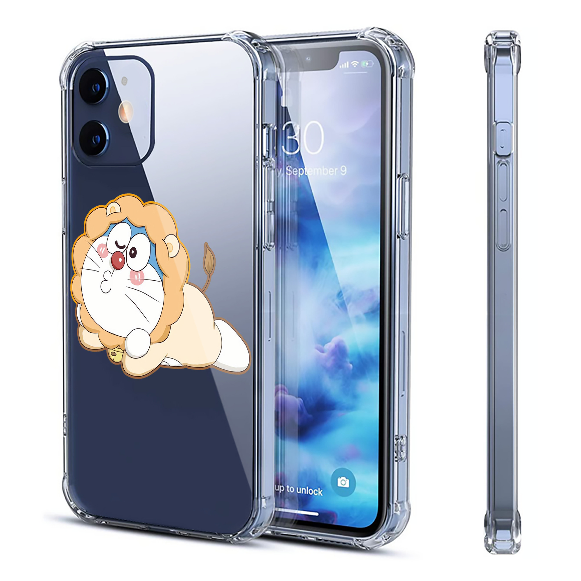 （画像用） ドラえもん Doraemon 【iPhone 12シリーズ対応】透明スマホケース（クリアソフトケース）